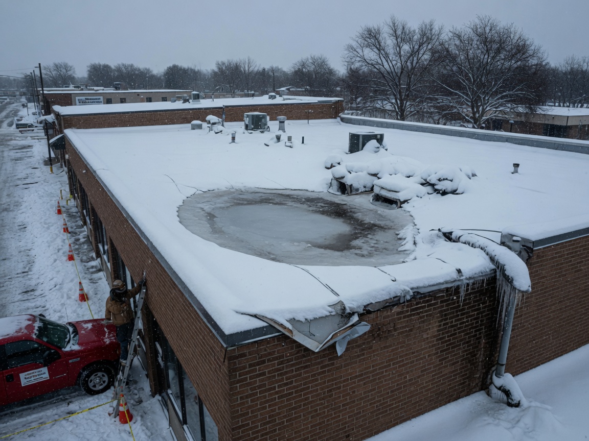 How Heavy Snow Affects Flat Roofs In Cedar Rapids