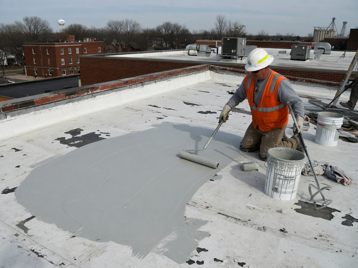 Flat Roof Coating & Recoating in Cedar Rapids