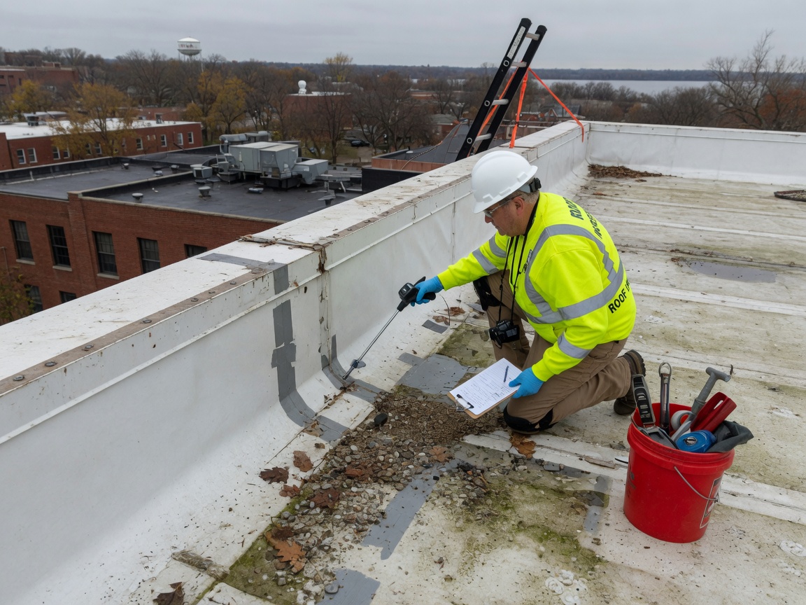 Flat Roof Inspection in Cedar Rapids