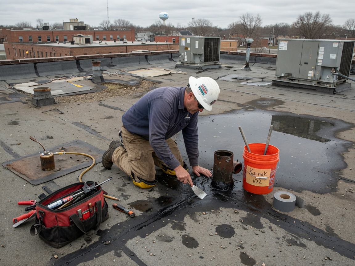 Flat Roof Leak Repair in Cedar Rapids